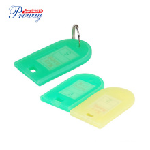 Plastic Key Tags with Split Rings Label Window Assorted Colors